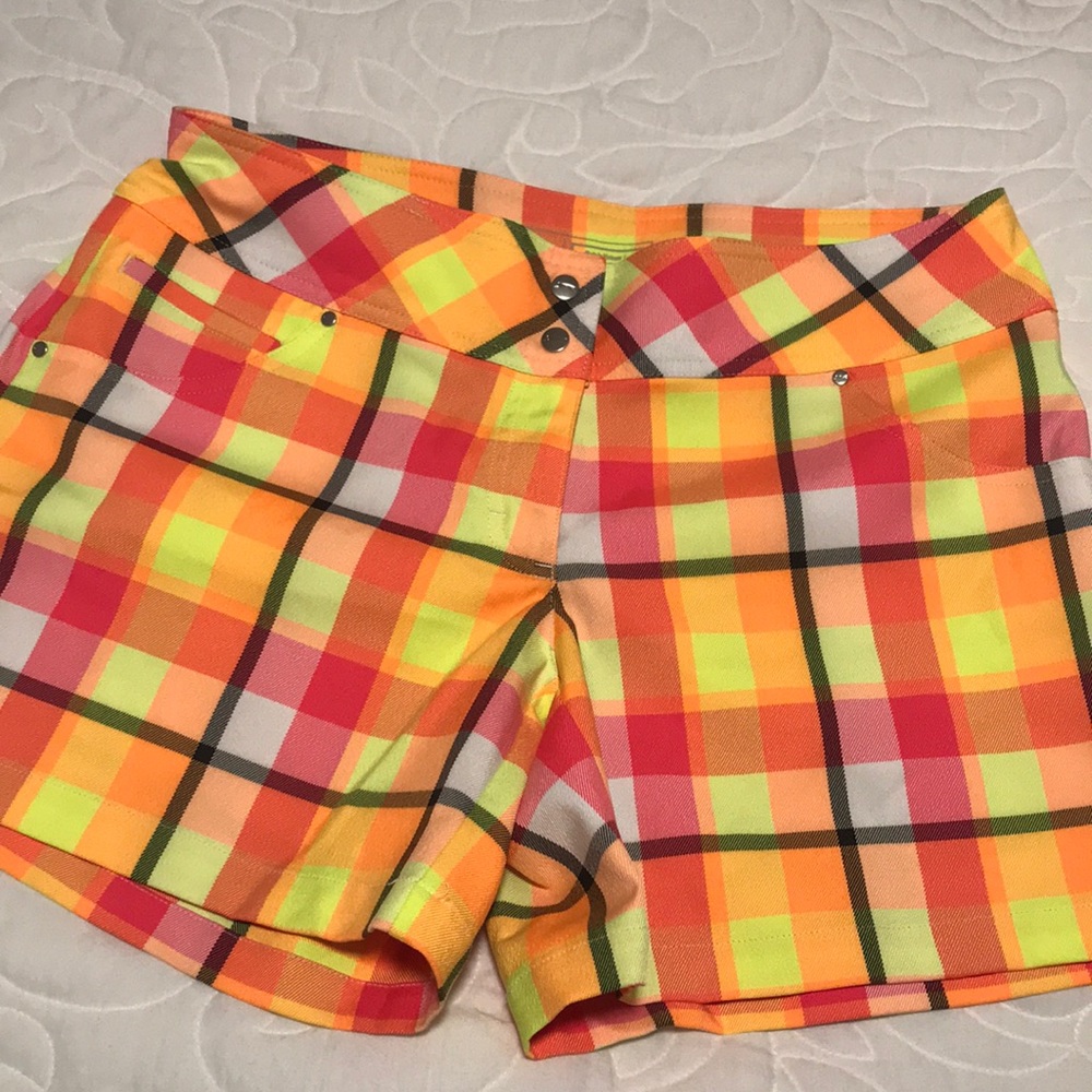 Neon Slazenger golf shorts